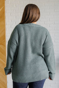 Lakeside View Drop Shoulder Sweater in Sage - 1985 the VAULT Boutique