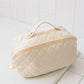 Large Capacity Quilted Makeup Bag in Cream - 1985 the VAULT Boutique