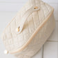 Large Capacity Quilted Makeup Bag in Cream - 1985 the VAULT Boutique