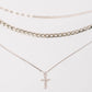 Layered Faith Necklace in Silver