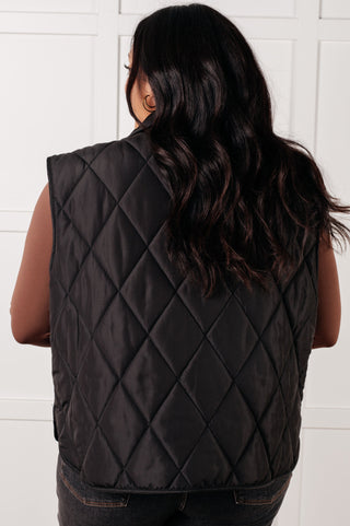 Layering Queen Quilted Puffer Vest in Black - 1985 the VAULT Boutique