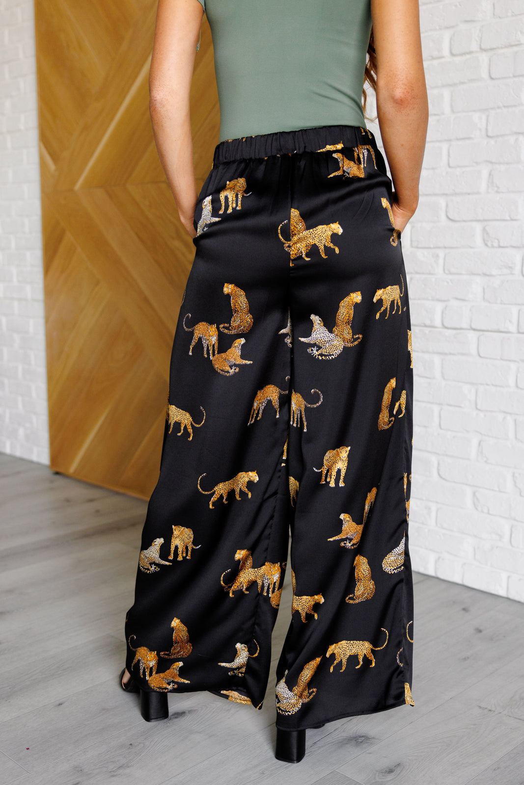 Legendary in Leopard Satin Wide Leg Pants - 1985 the VAULT Boutique