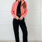 Fit Happens Nylon Tennis Jacket in Coral Rose - 1985 the VAULT Boutique