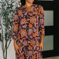 Lizzy Long Sleeve Dress in Chocolate Floral