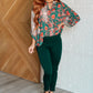 Lizzy Top in Teal Snake Print - 1985 the VAULT Boutique