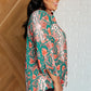 Lizzy Top in Teal Snake Print - 1985 the VAULT Boutique