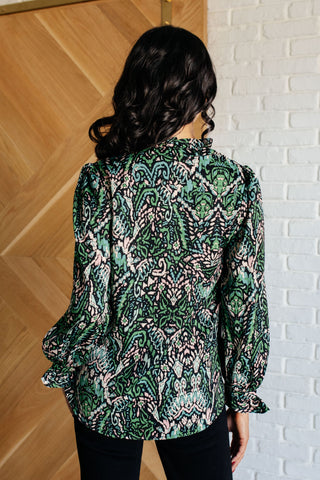 Looking Out Damask Print Blouse - 1985 the VAULT Boutique