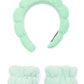 Lost in the Moment Headband and Wristband Set in Green - 1985 the VAULT Boutique