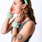 Lost in the Moment Headband and Wristband Set in Green - 1985 the VAULT Boutique