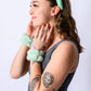 Lost in the Moment Headband and Wristband Set in Green - 1985 the VAULT Boutique