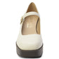 Matilda Platform Heel in Bone