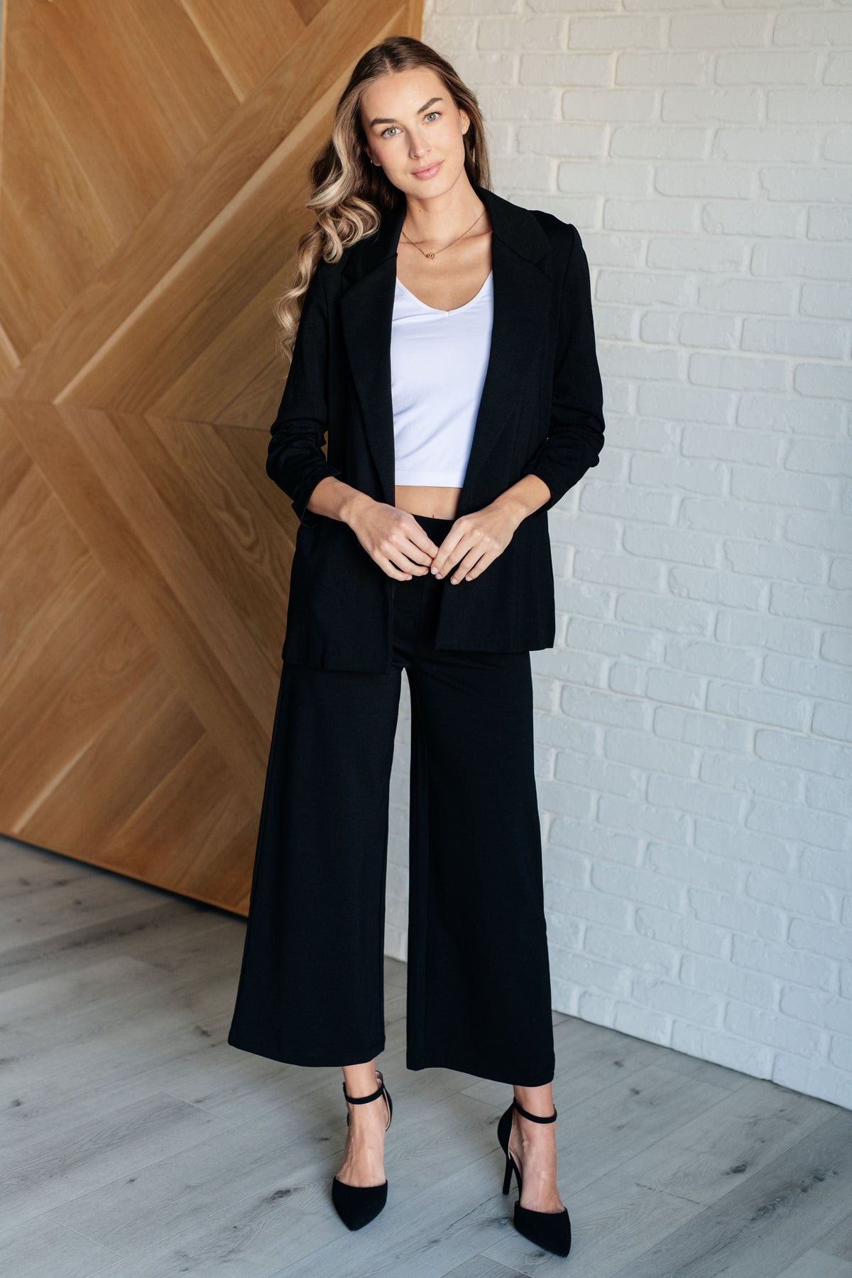 Magic Wide Leg Crop Pants in Black - 1985 the VAULT Boutique