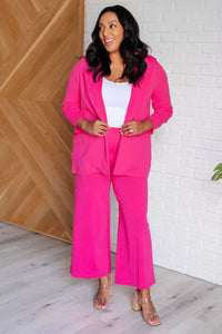 Magic Wide Leg Crop Pants in Hot Pink - 1985 THE VAULT