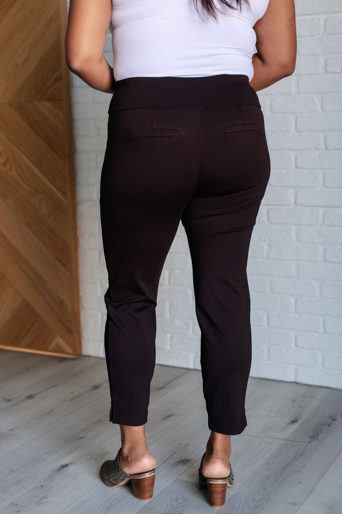 Magic Ankle Crop Skinny Pants in Chocolate - 1985 the VAULT Boutique