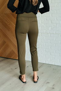 Magic Ankle Crop Skinny Pants in Olive - 1985 the VAULT Boutique