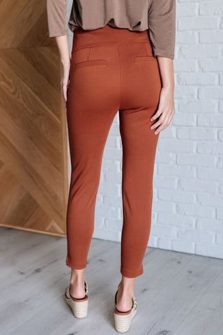 Magic Ankle Crop Skinny Pants in Rust - 1985 the VAULT Boutique