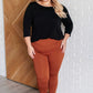 Magic Ankle Crop Skinny Pants in Rust - 1985 the VAULT Boutique