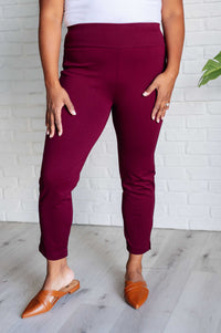 Magic Ankle Crop Skinny Pants in Wine - 1985 THE VAULT