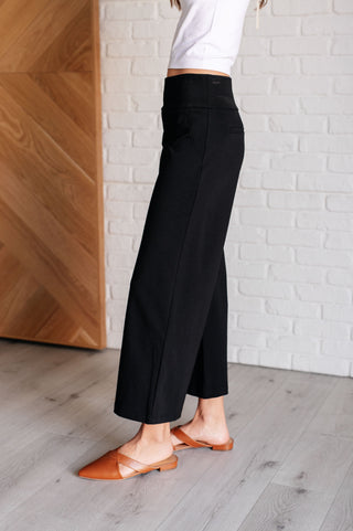 Magic Wide Leg Crop Pants in Black - 1985 the VAULT Boutique