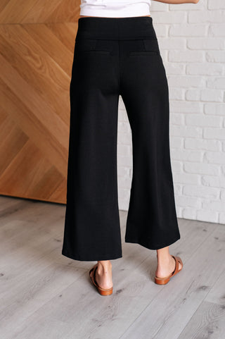 Magic Wide Leg Crop Pants in Black - 1985 the VAULT Boutique