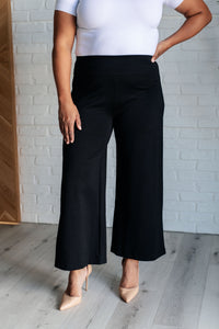 Magic Wide Leg Crop Pants in Black - 1985 the VAULT Boutique