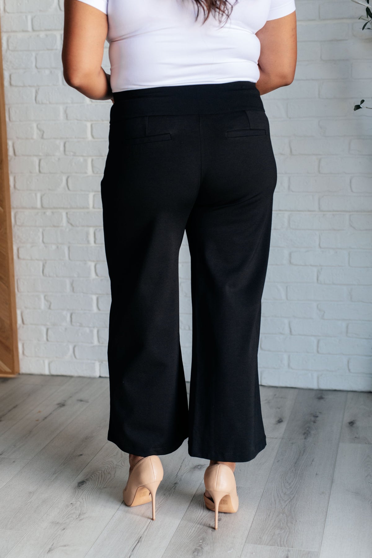 Magic Wide Leg Crop Pants in Black - 1985 the VAULT Boutique