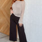 Magic Wide Leg Crop Pants in Chocolate - 1985 the VAULT Boutique