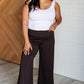 Magic Wide Leg Crop Pants in Chocolate - 1985 the VAULT Boutique