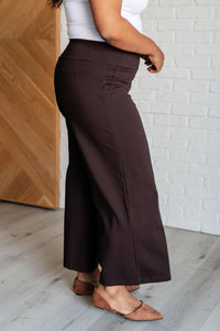 Magic Wide Leg Crop Pants in Chocolate - 1985 the VAULT Boutique