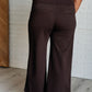 Magic Wide Leg Crop Pants in Chocolate - 1985 the VAULT Boutique