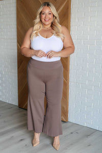 Magic Wide Leg Crop Pants in Dark Mocha - 1985 the VAULT Boutique