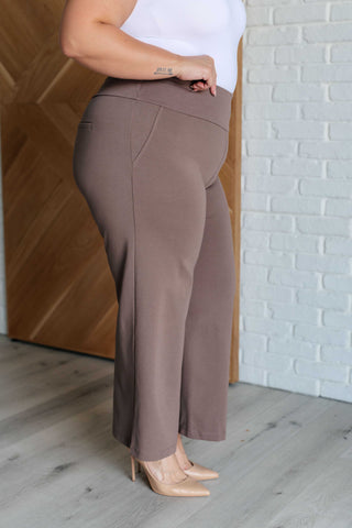 Magic Wide Leg Crop Pants in Dark Mocha - 1985 the VAULT Boutique