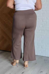 Magic Wide Leg Crop Pants in Dark Mocha - 1985 the VAULT Boutique