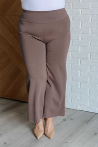 Magic Wide Leg Crop Pants in Dark Mocha - 1985 the VAULT Boutique