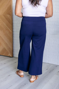 Magic Wide Leg Crop Pants in Navy - 1985 THE VAULT