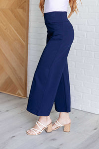 Magic Wide Leg Crop Pants in Navy - 1985 THE VAULT