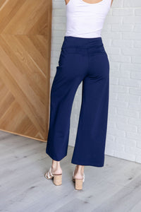 Magic Wide Leg Crop Pants in Navy - 1985 THE VAULT