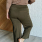 Magic Wide Leg Crop Pants in Olive - 1985 the VAULT Boutique
