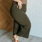Magic Wide Leg Crop Pants in Olive - 1985 the VAULT Boutique