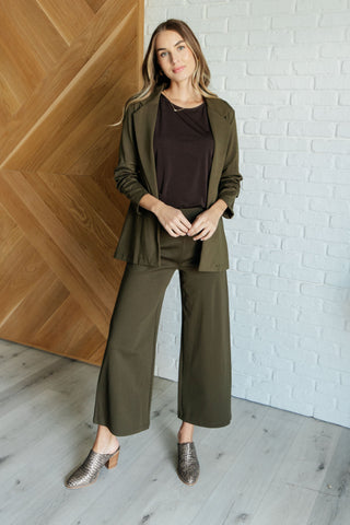 Magic Wide Leg Crop Pants in Olive - 1985 the VAULT Boutique