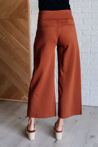 Magic Wide Leg Crop Pants in Rust - 1985 the VAULT Boutique