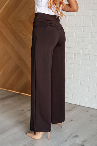 Magic Wide Leg Pants in Chocolate - 1985 the VAULT Boutique