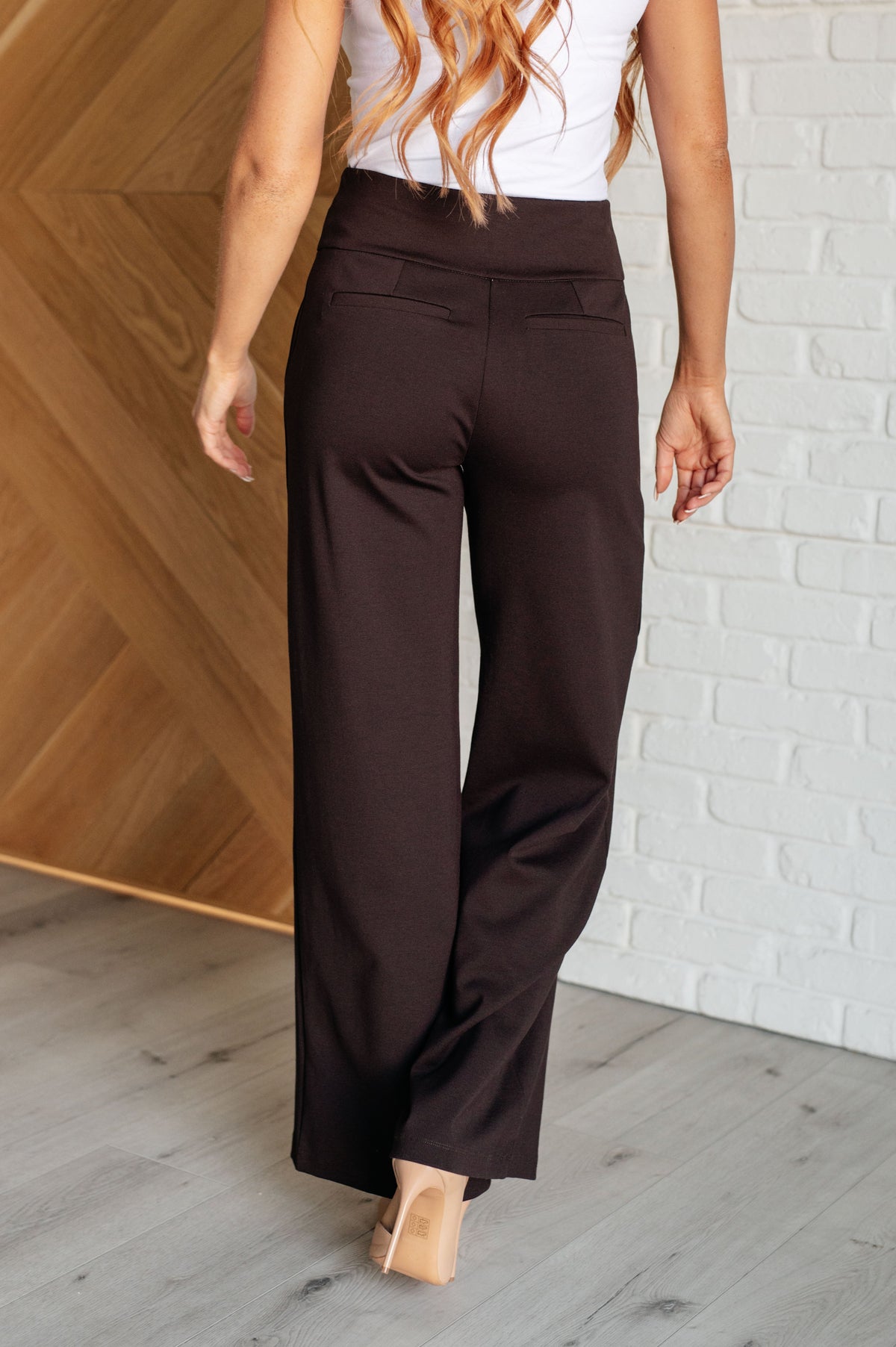 Magic Wide Leg Pants in Chocolate - 1985 the VAULT Boutique