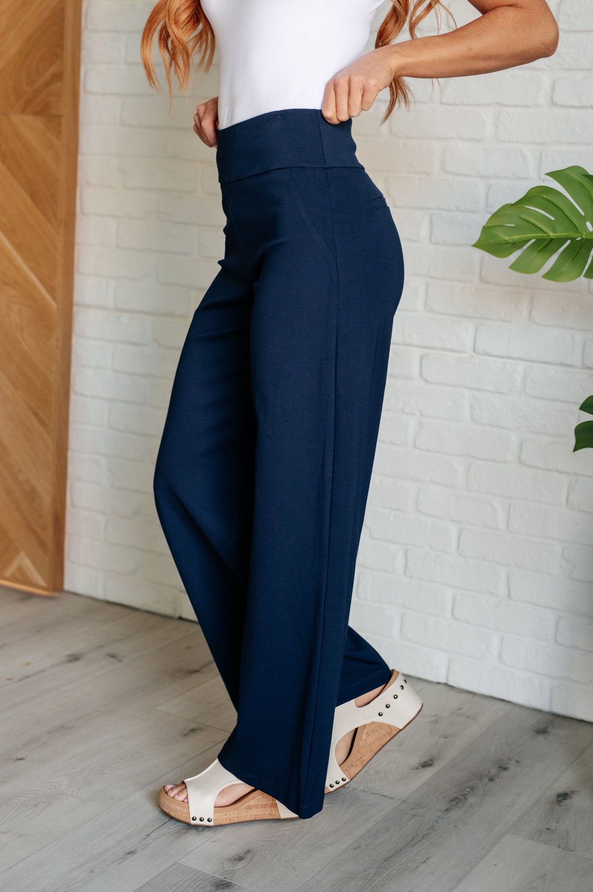 Magic Wide Leg Pants in Navy - 1985 the VAULT Boutique