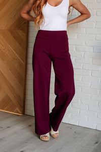 Magic Wide Leg Pants in Wine - 1985 the VAULT Boutique