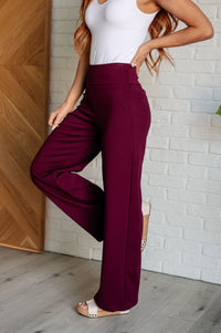 Magic Wide Leg Pants in Wine - 1985 the VAULT Boutique