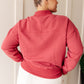 Make No Mistake Mock Neck Pullover in Cranberry - 1985 the VAULT Boutique