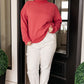Make No Mistake Mock Neck Pullover in Cranberry - 1985 the VAULT Boutique