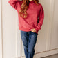 Make No Mistake Mock Neck Pullover in Cranberry - 1985 the VAULT Boutique