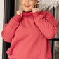 Make No Mistake Mock Neck Pullover in Cranberry - 1985 the VAULT Boutique